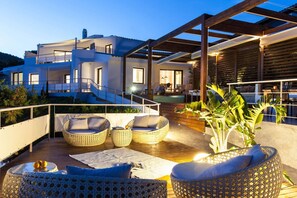 Terrace/patio - Spectacular Frontline Ibiza Villa | 5 Bedrooms | Chill Out Area | San Jose (Sant Josep de sa Talaia)