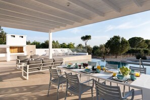 Outdoor dining - Superb Rhodes Villa | Villa Nyx & Helios | 3 Bedrooms | Private Pool | Lovely. (Lindos)