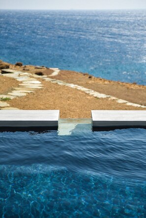 Pool - Lavish Tinos See Front Villa | Villa Areti | 2 Bedrooms | Breathtaking Sea. (Tinos)