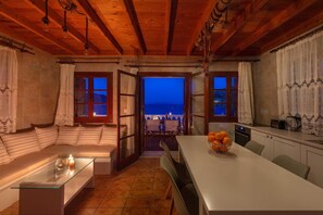 Dining - Lavish Symi Sea-front Villa | Villa Thalassa | 3 Bedrooms | Breathtaking Sea. (Symi)