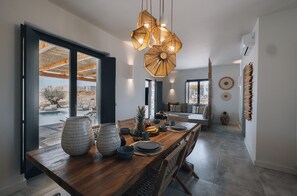 Dining - Villa Altiora, 3 BDR, Private Pool, Furnished Terrace, Naousa (Paros)
