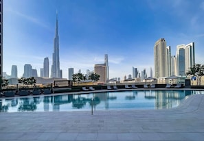 Pool - Dubai Mall Apt w/ Burj Khalifa & Fountain Views (Dubai)