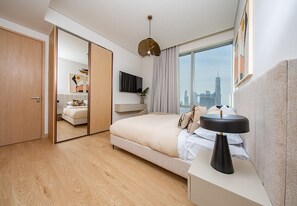 2 bedrooms, iron/ironing board, free WiFi, bed sheets - Premium 2BR In Vida with Burj Khalifa View (Dubai)