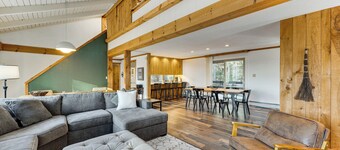 오픈 플로어 플랜과 데크가 있는 평화로운 퀘치 샬레!