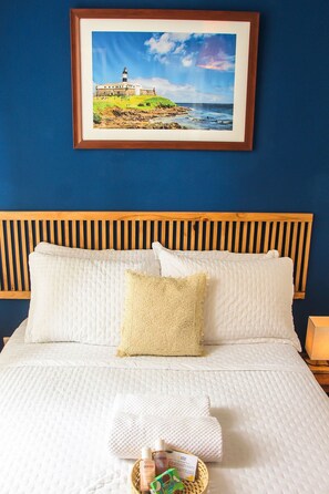 Minibar, tabla de planchar con plancha, wifi gratis y ropa de cama 