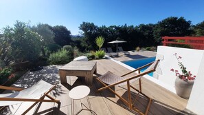 Outdoor pool - Contemporary villa, private pool, mountain view, 15 min from Bayonne 2 people (Jatxou)