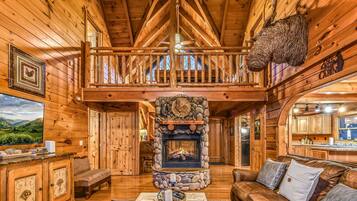 Cabin, 3 Bedrooms | Living area | Smart TV
