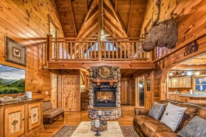 Cabin, 3 Bedrooms | Living area | Smart TV - Rise And Shine 3 Bedroom Cabin (Gatlinburg)