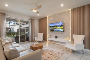 Smart TV, video games, DVD player, table football - Orlando 5BR Villa | Pool | Game Room | Sleeps 12 (Davenport)