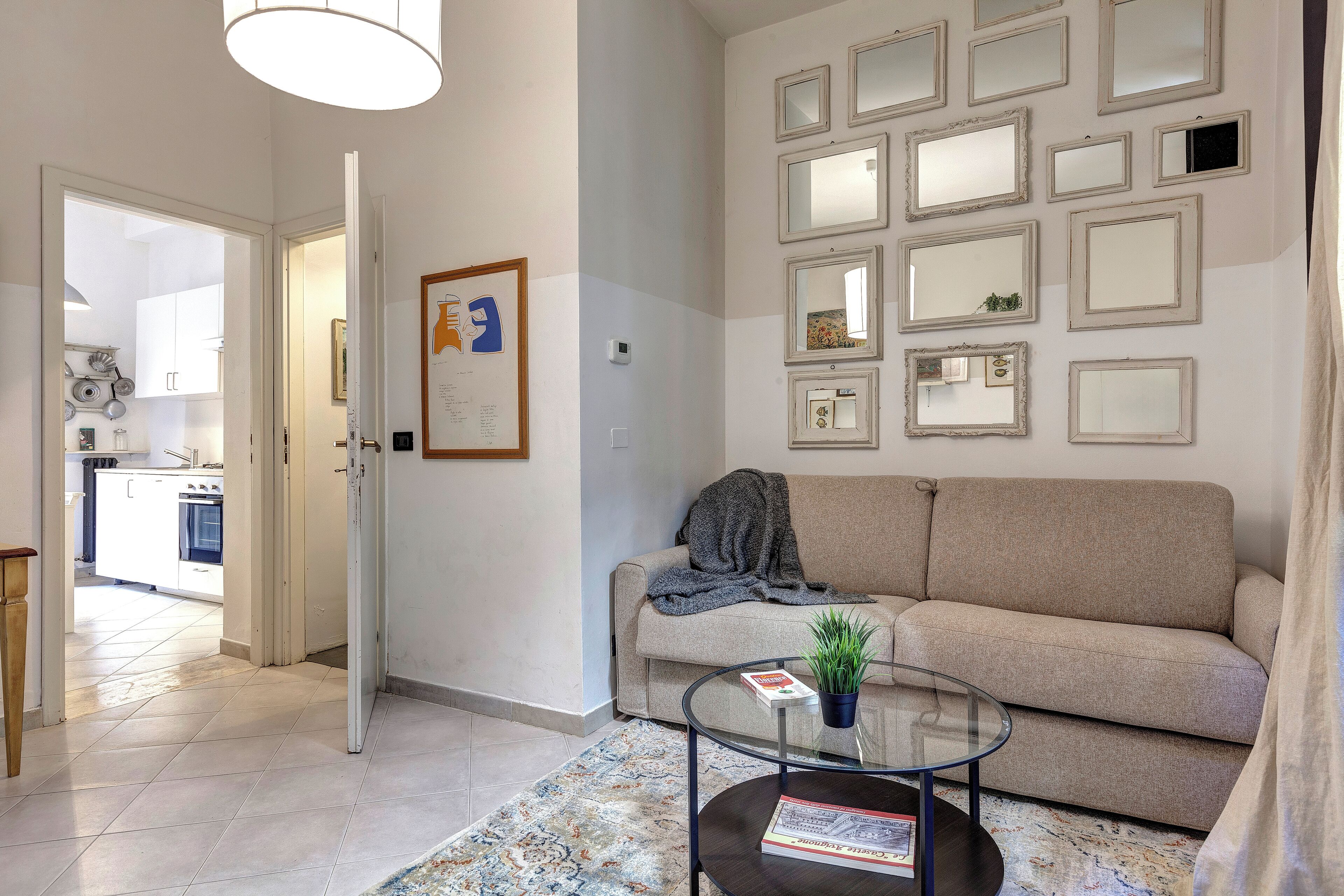 Apartment | Living area | 30-inch flat-screen TV with digital channels