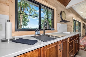 Fridge, microwave, oven, stovetop - An Adventure Awaits -  Stepaway Vacation Rentals (St.Germain)