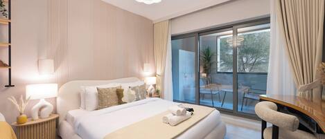 Een strijkplank/strijkijzer, wifi, beddengoed