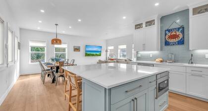 Two Story Charmer Close to the Beach with Large Kitchen and Fire Pit