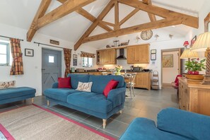 TV, fireplace - Self Catering Barn Conversion in the Conwy Valley | Conwy-Barn (Rowen)