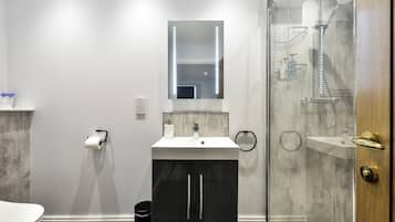 Hair dryer, towels