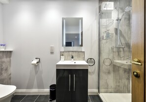 Hair dryer, towels