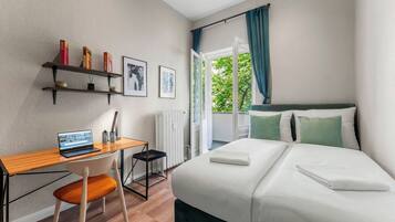 Standard Studio, 1 Queen Bed, Balcony, City View | Desk, laptop workspace, iron/ironing board, free WiFi