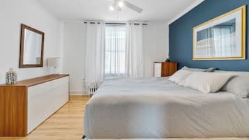 Blackout drapes, soundproofing, iron/ironing board