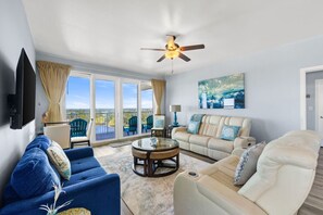 TV - Teal Seaside Escape-Laketown Wharf 1738|3BR, 5 Pools, 2 Hot Tubs, Onsite Entertainment, Beach Access (Panama City Beach)