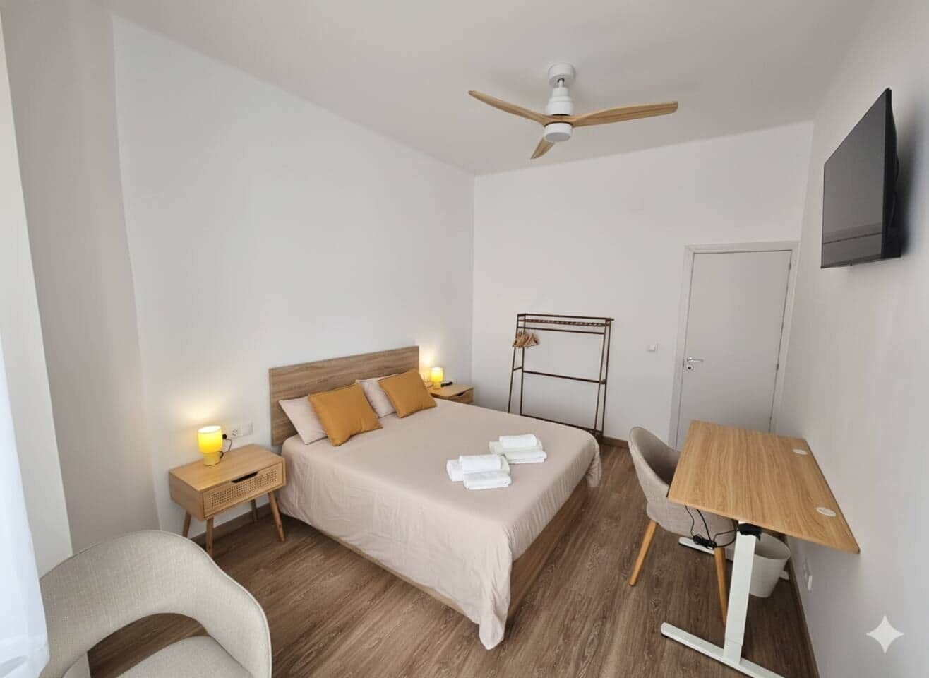 Desk, iron/ironing board, free WiFi, bed sheets