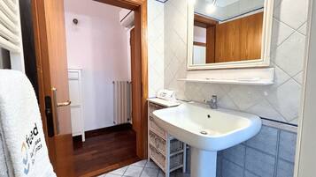 Shower, bidet, towels