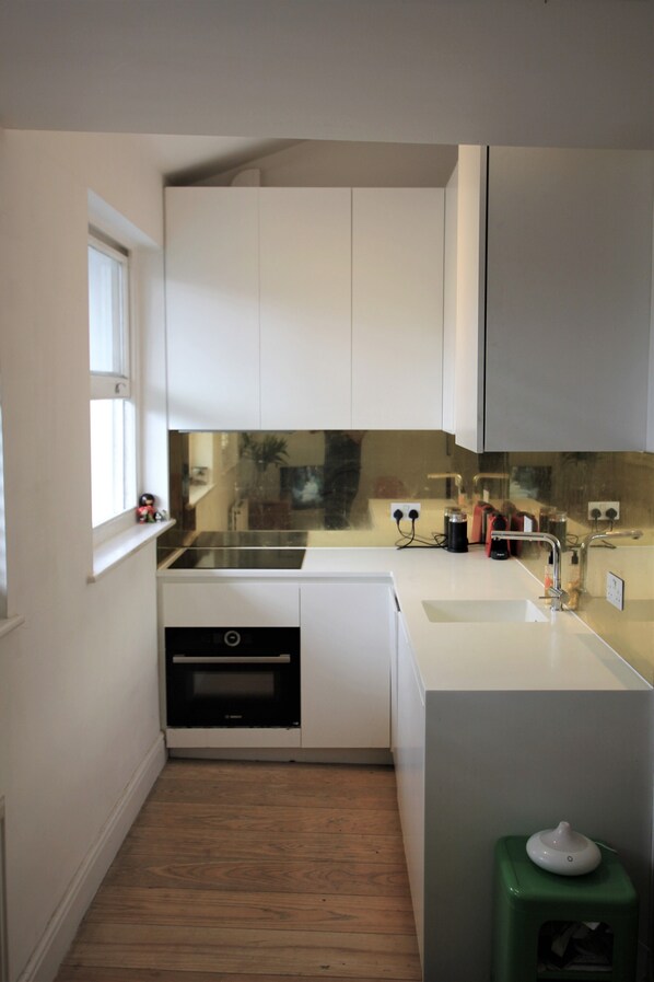 Fridge, microwave, oven, stovetop - New! Elegant Top floor flat in Bloomsbury, minutes from the British Museum. (London)