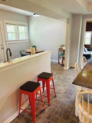 Dining - Fireside Farmhouse Retreat on a Private Wooded Lot (Greenfield)