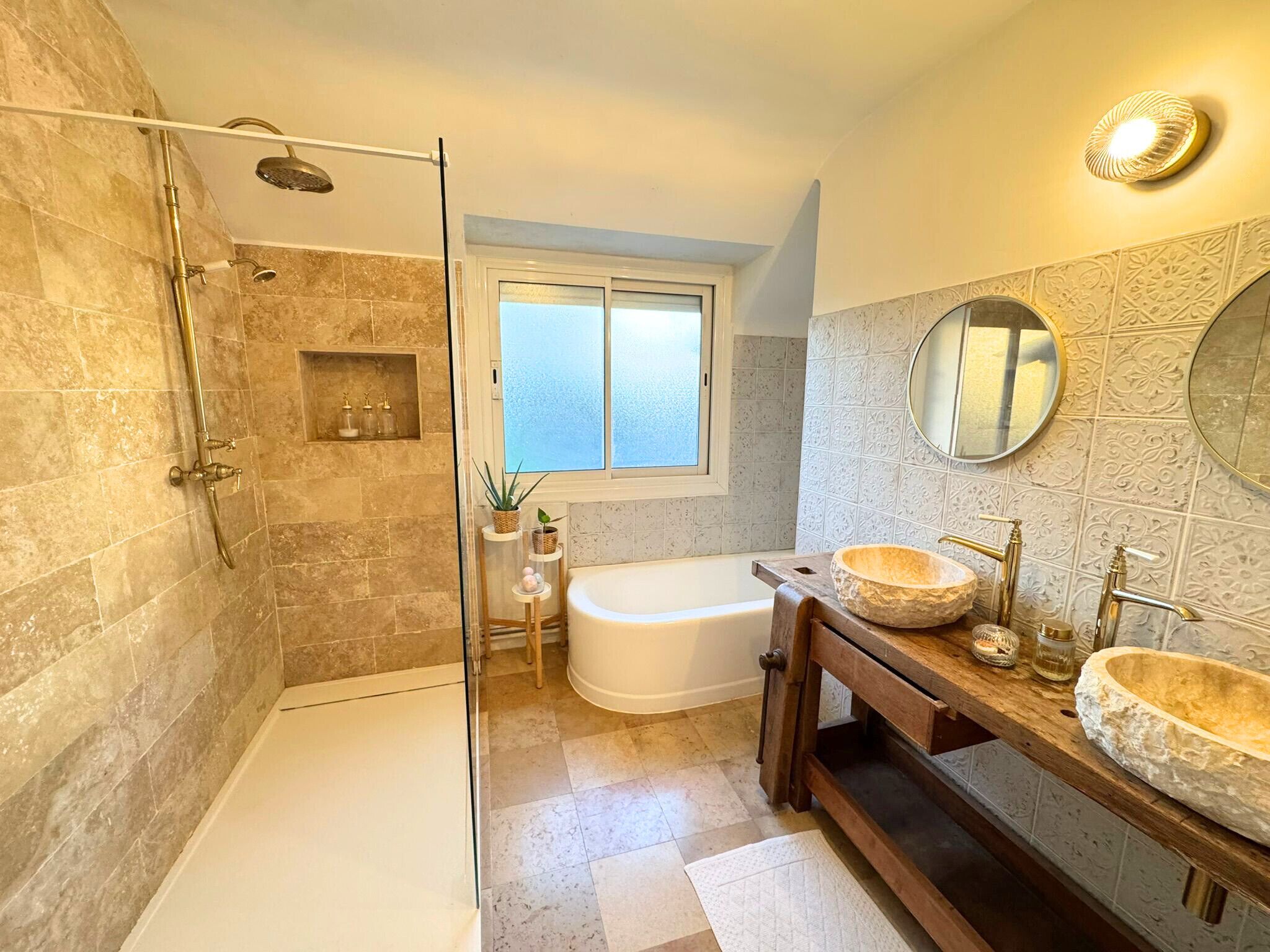 Shower, hair dryer