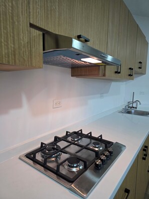 Private kitchen - New centrally located apartment with balcony. (Chihuahua)