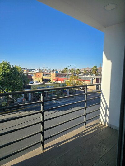 New centrally located apartment with balcony.