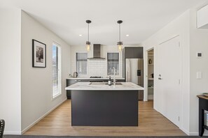 Fridge, microwave, dishwasher, toaster