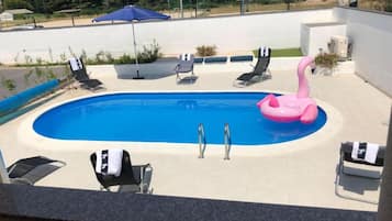 House (ThreeBedroom Holiday Home With Privat) | Pool | Seasonal outdoor pool