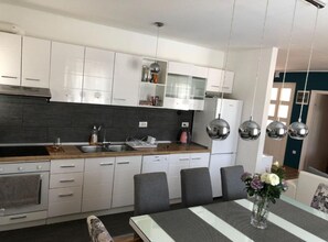 House (ThreeBedroom Holiday Home With Privat) | Private kitchen | Fridge - Holiday House Franov (Zadar)