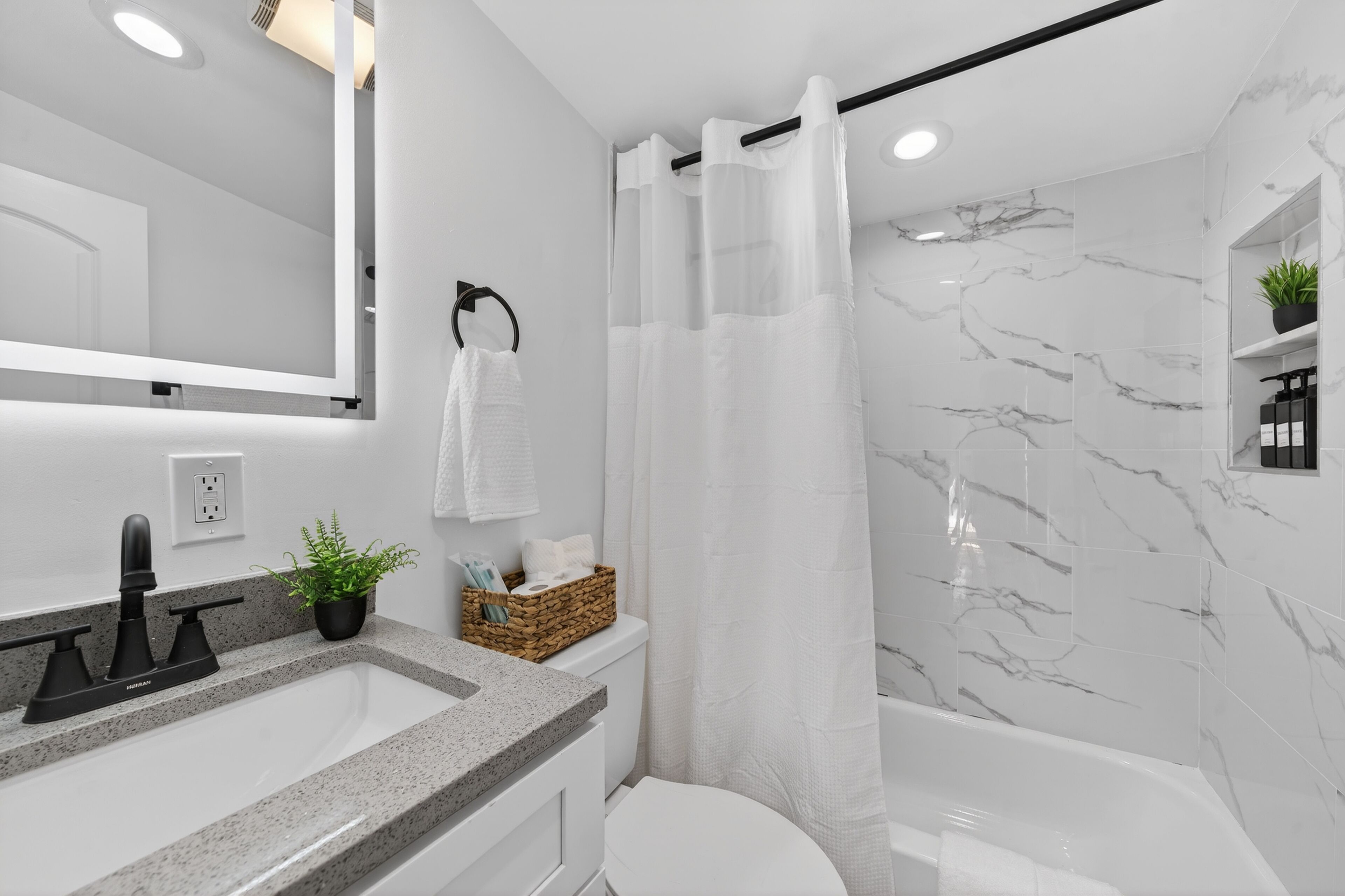 Towels, soap, toilet paper