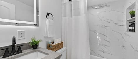 Towels, soap, toilet paper