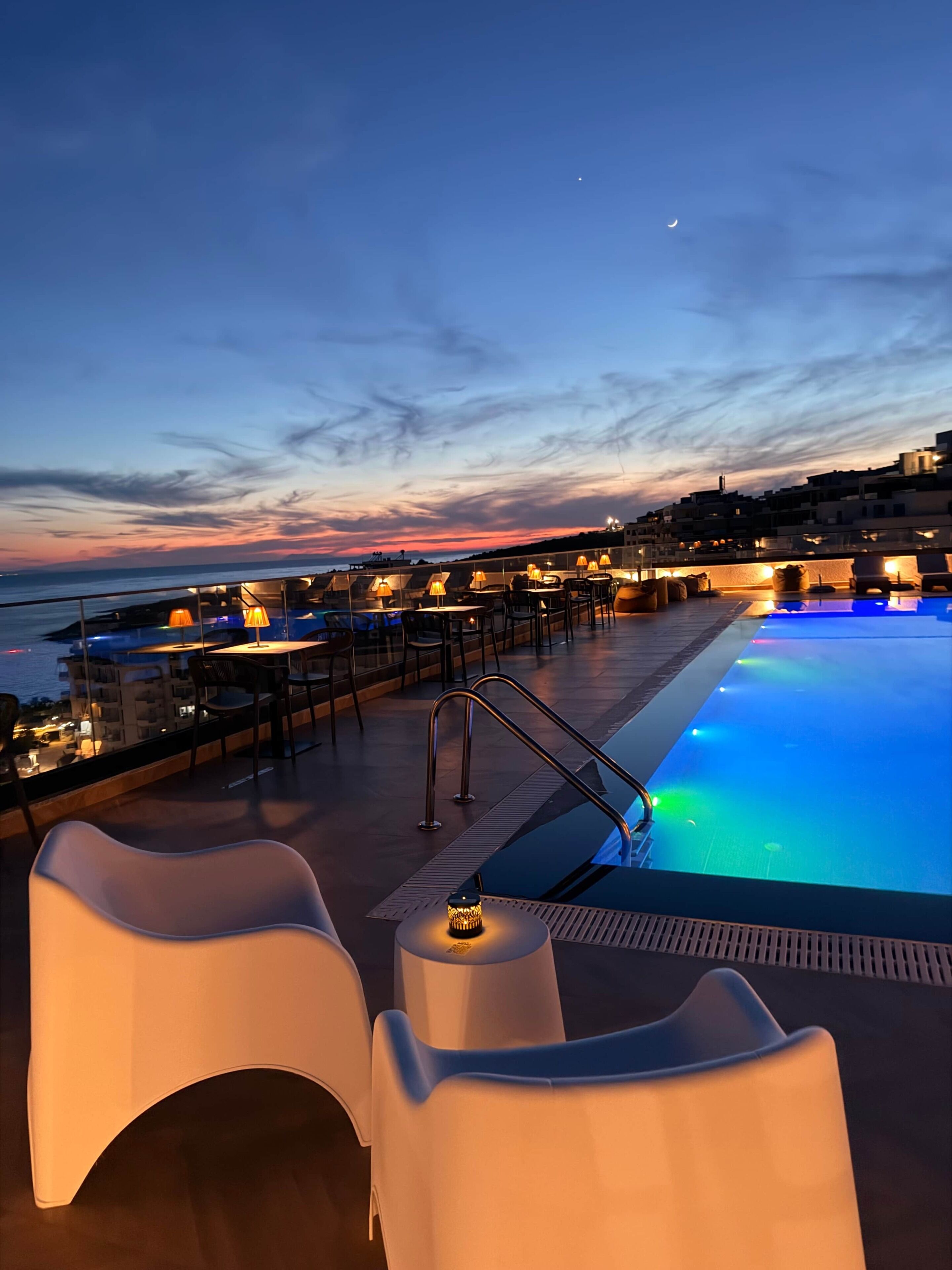 A heated pool