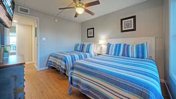 2 bedrooms, bed sheets