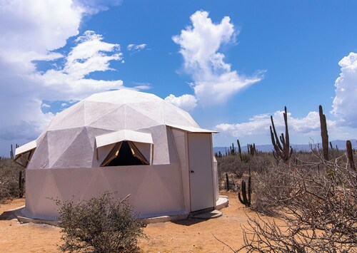 Geodesic Dome in Turquoise Bay Baja California Sur