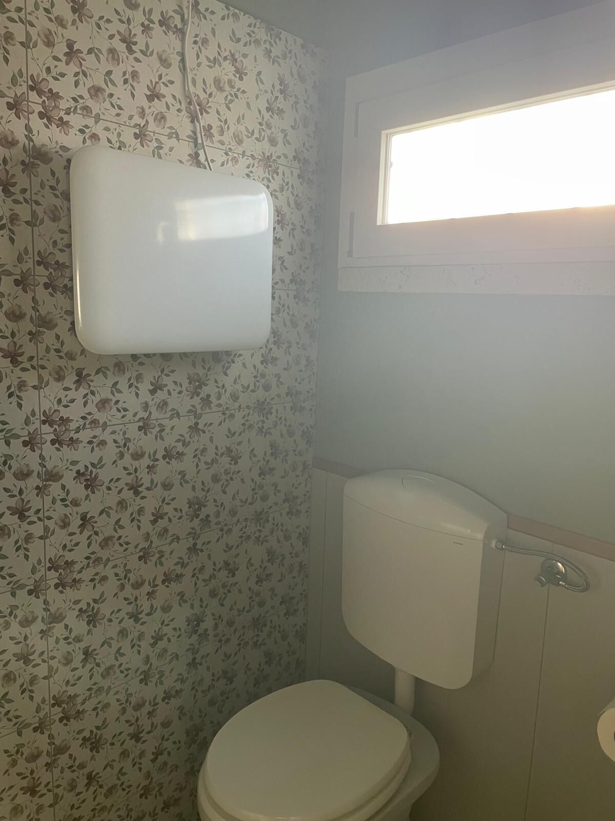 Secadora de cabello, toallas, jabón, papel de baño 