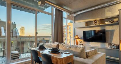 Downtown Views | Boutique Luxury Suite + Workspace