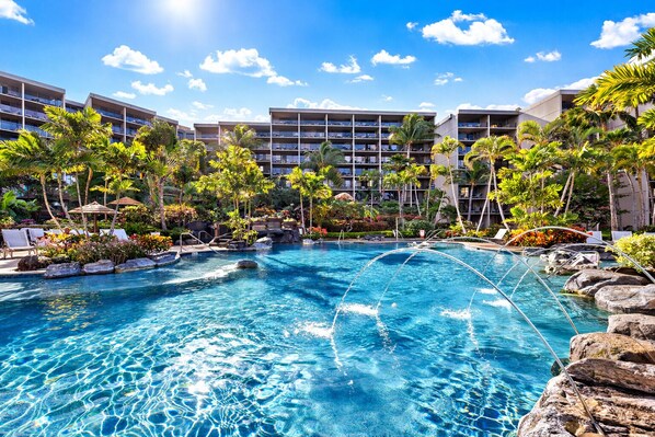 Outdoor pool, a heated pool