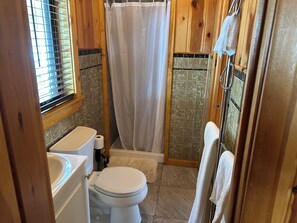 Shower, towels, soap, toilet paper - Taylor Park Overlook Cabin in Gunnison National Forest with Lake Views (Almont)