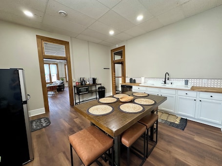 Dining. The Attic on Front - Apartment in small town Iowa