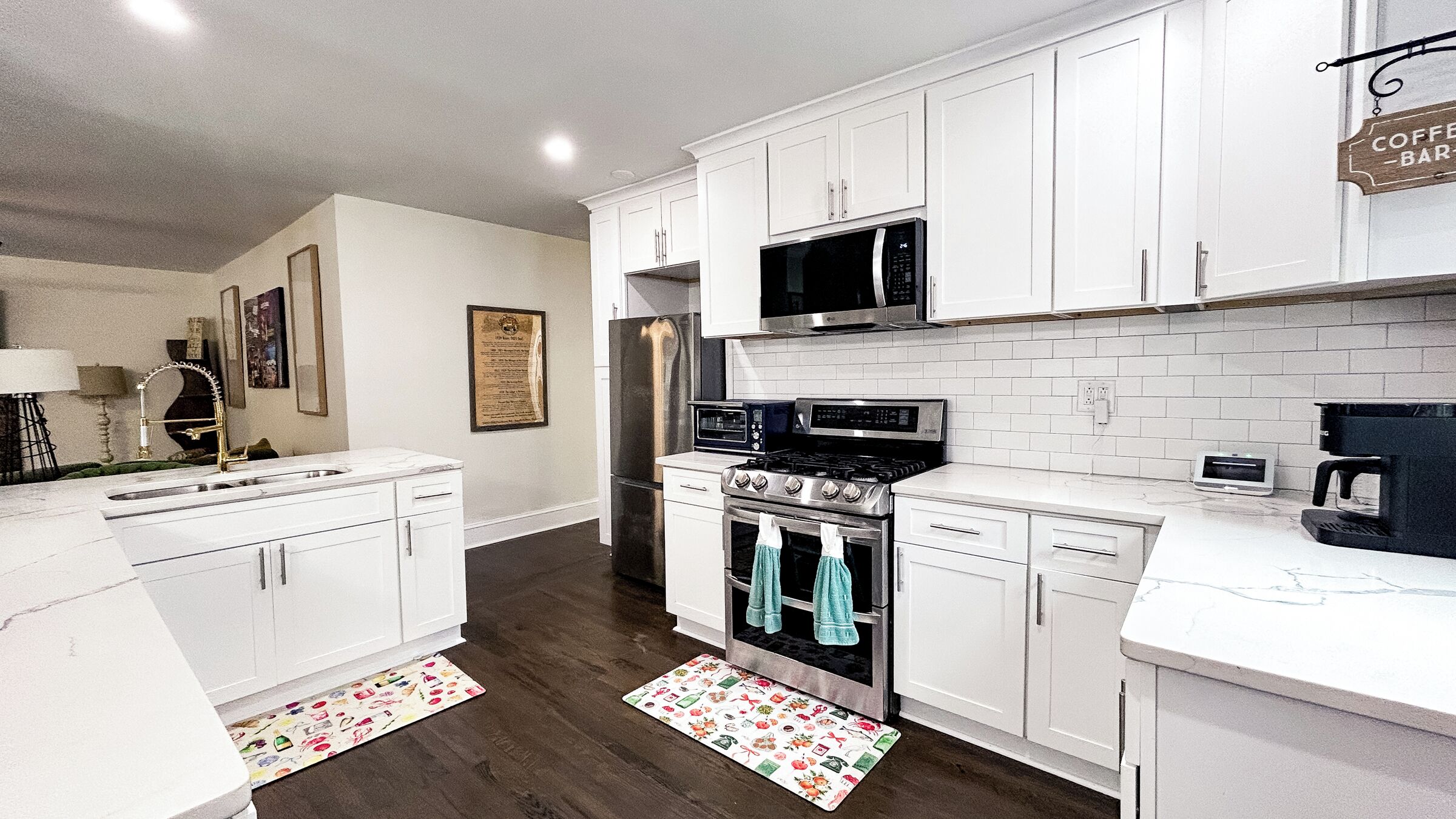 Microwave, oven, stovetop, dishwasher