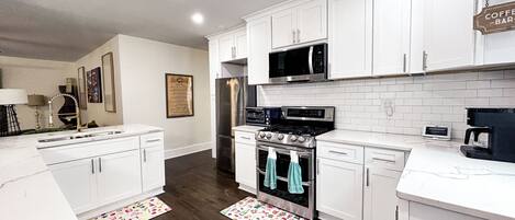 Microwave, oven, stovetop, dishwasher