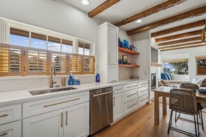Fridge, microwave, oven, dishwasher - Copper Roof House - New Listing, Steps to the Beach! (Cannon Beach)
