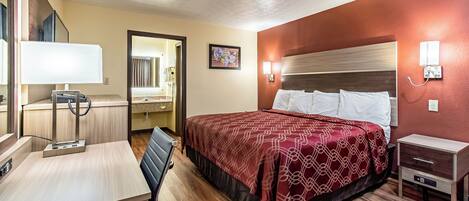 Chambre Simple, 1 très grand lit, non-fumeurs | Bureau, espace de travail pour ordinateur portable