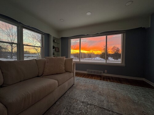 Peaceful 3-bedroom 2 full bath house finished basement AC in charming Greenwood.