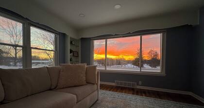 Peaceful 3-bedroom 2 full bath house finished basement AC in charming Greenwood.