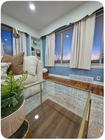 Interior. Peaceful 3-bedroom 2 full bath house finished basement AC in charming Greenwood.